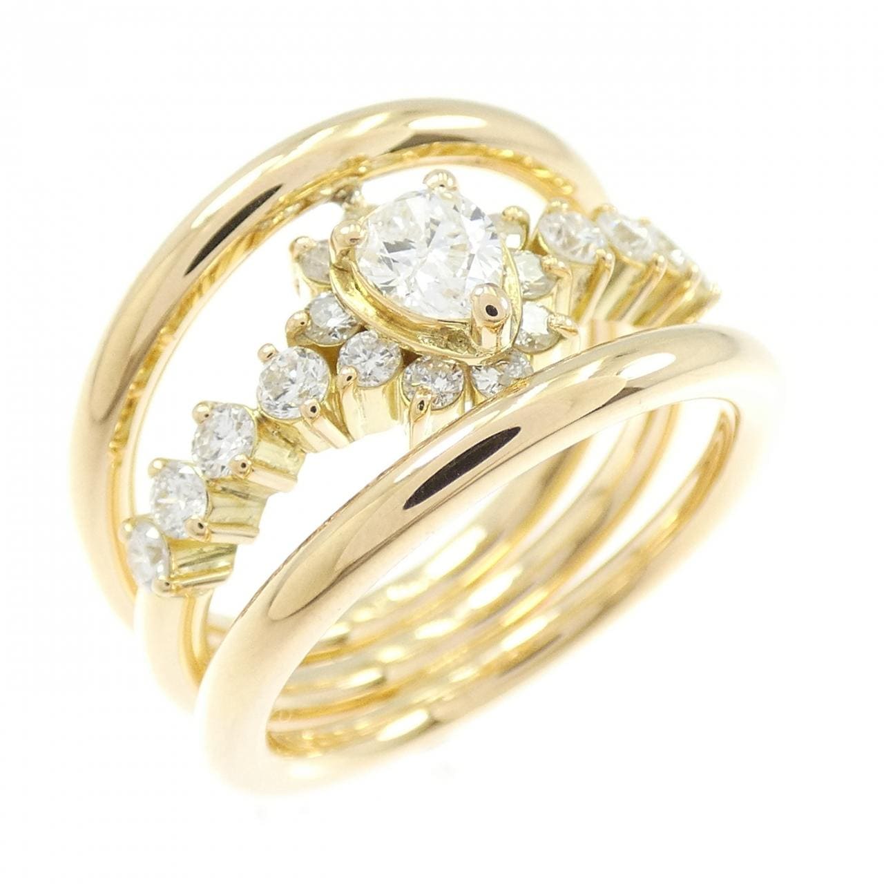 K18YG ダイヤモンド リング 0.26CT