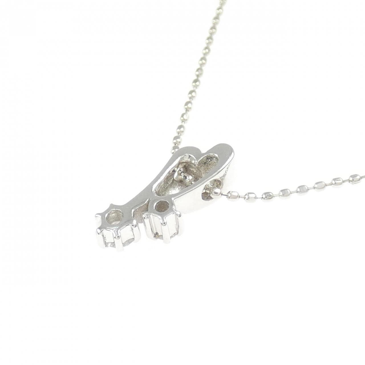 K18WG ダイヤモンド ネックレス 0.09CT