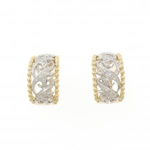 K18YG/PT900 ダイヤモンド ピアス/イヤリング 0.20CT