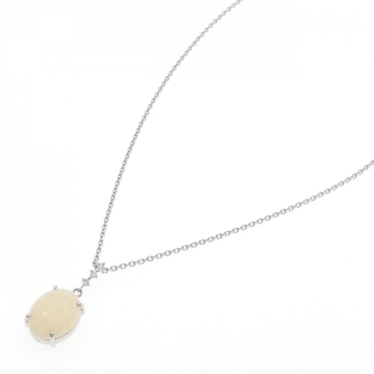 PT900/PT850 オパール ネックレス 3.11CT