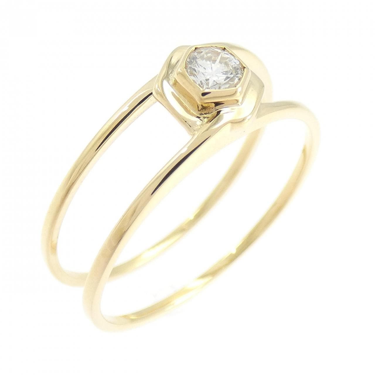 K18YG ダイヤモンド リング 0.13CT