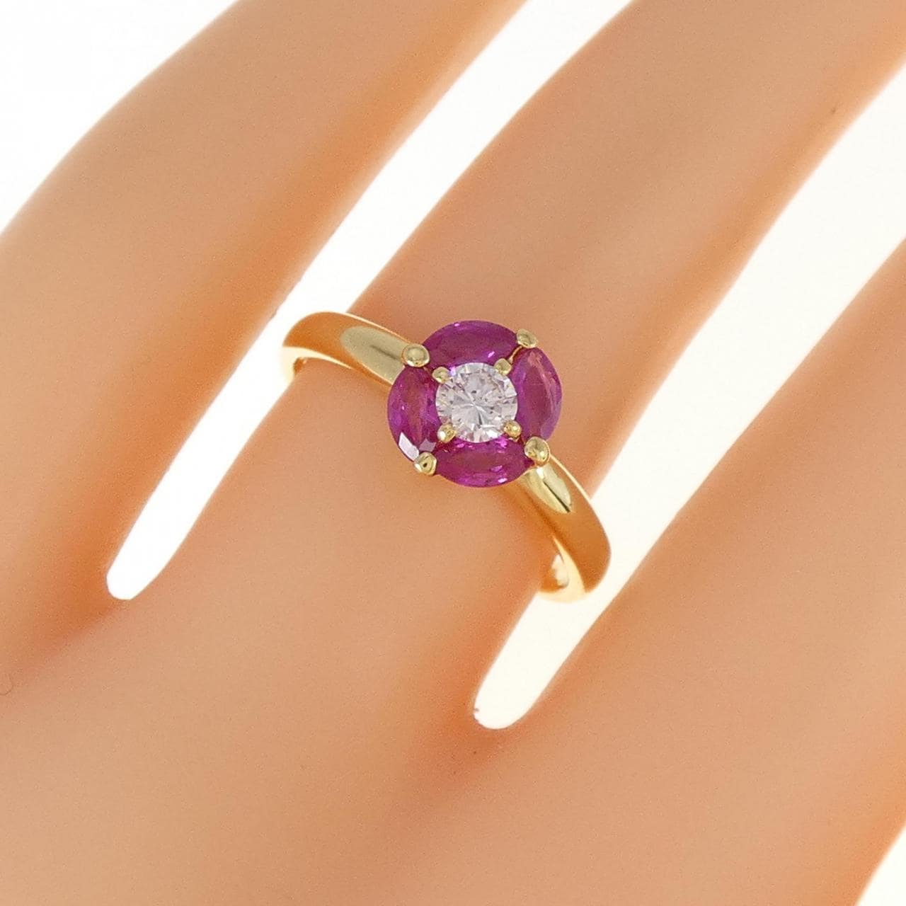 K18YG ruby ring 0.53CT