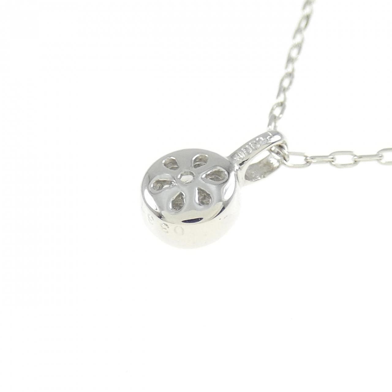 PT900/PT850 ソリティア ダイヤモンド ネックレス 0.337CT