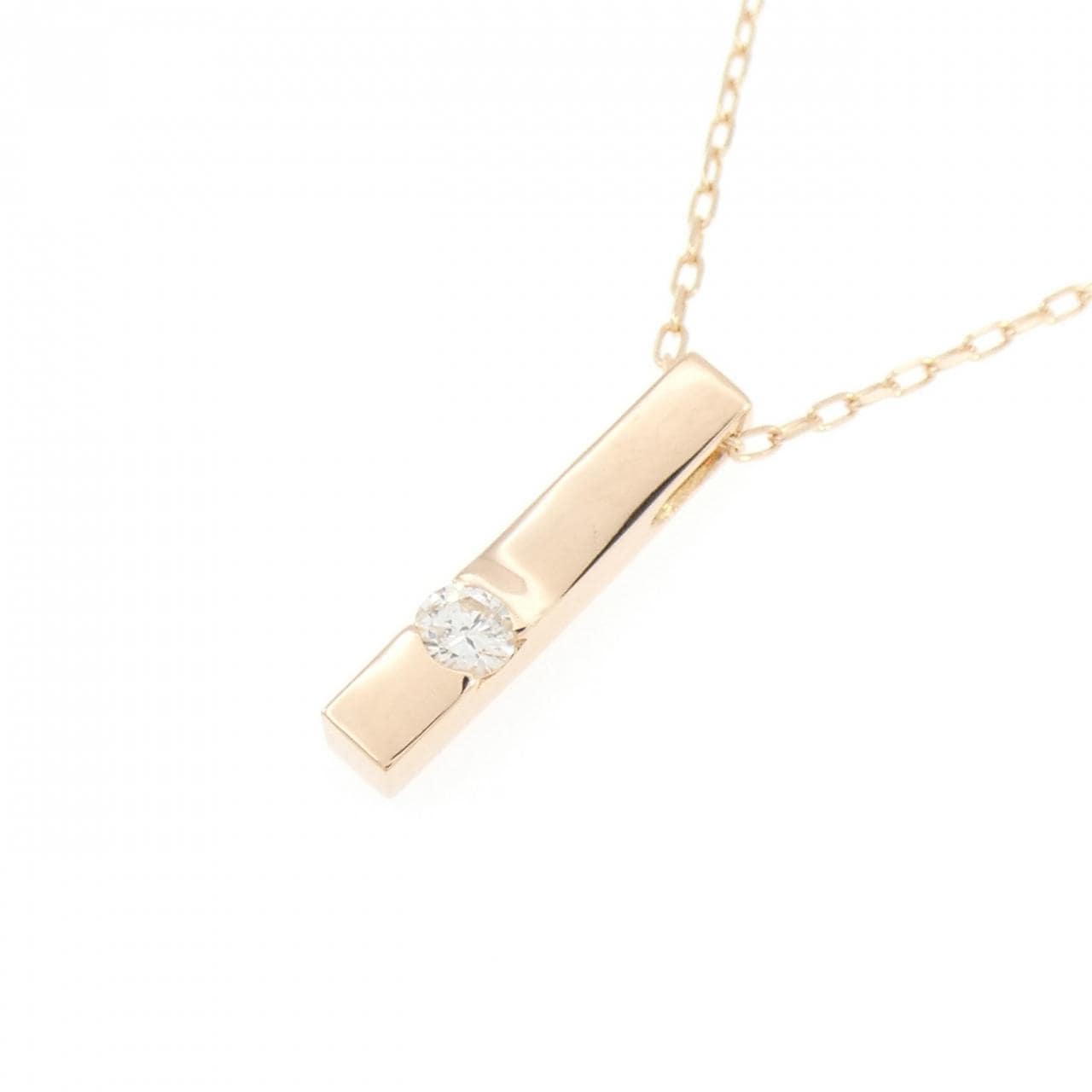 K18PG ダイヤモンド ネックレス 0.09CT
