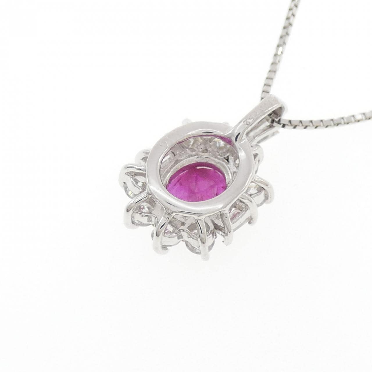 PT900/PT850 ルビー ネックレス 1.14CT