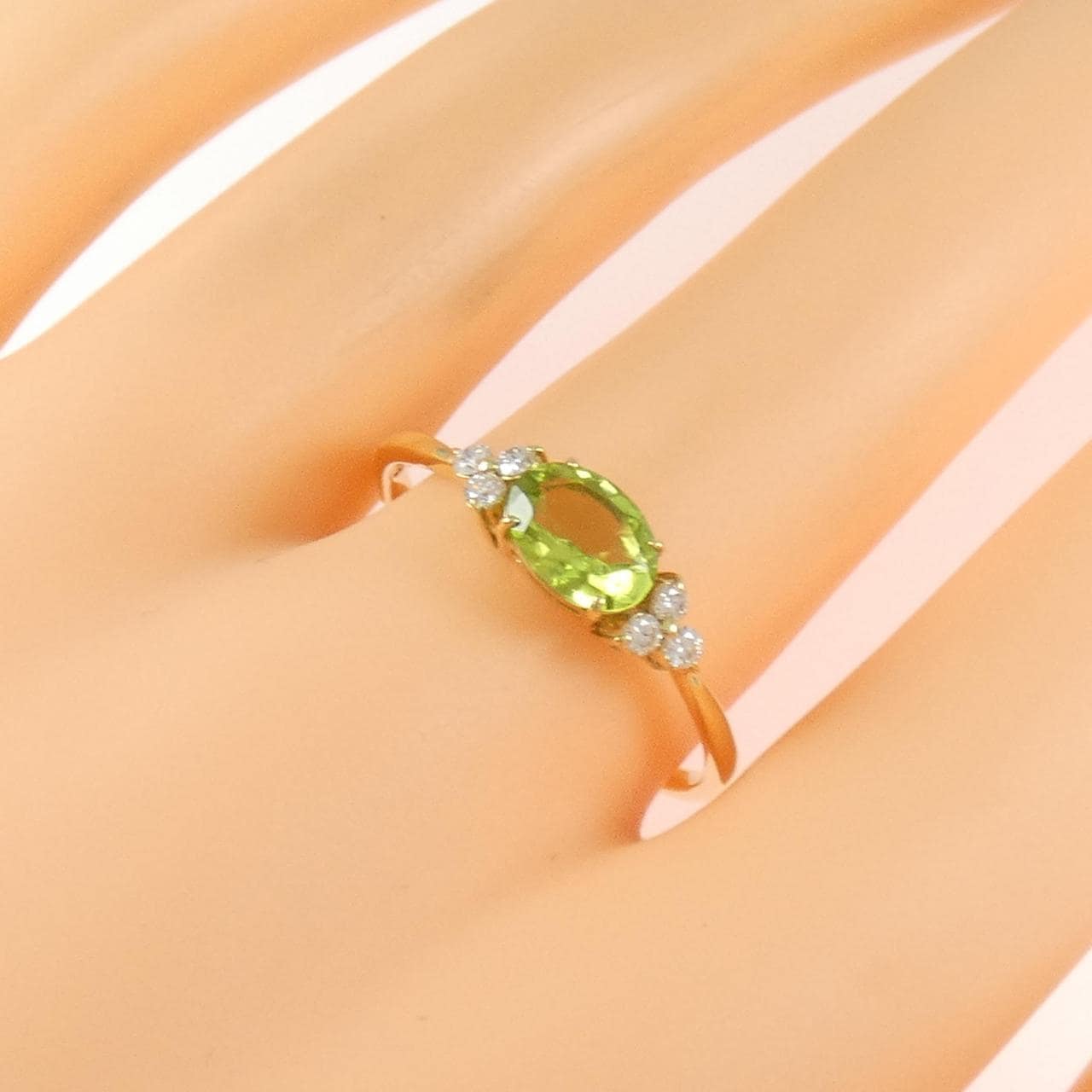 K18YG ペリドット リング