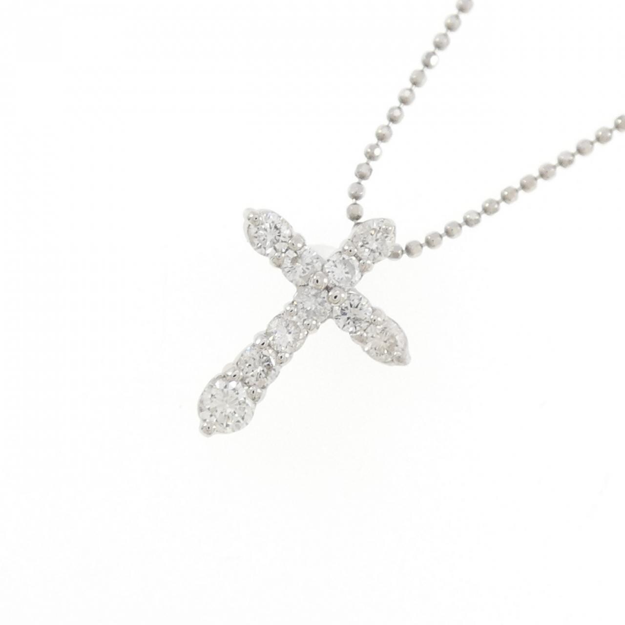 PT900/PT850 クロス ダイヤモンド ネックレス 0.50CT