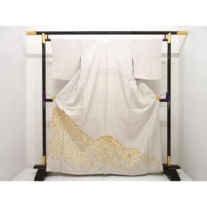 色留袖　刺繍加工　江戸撫子