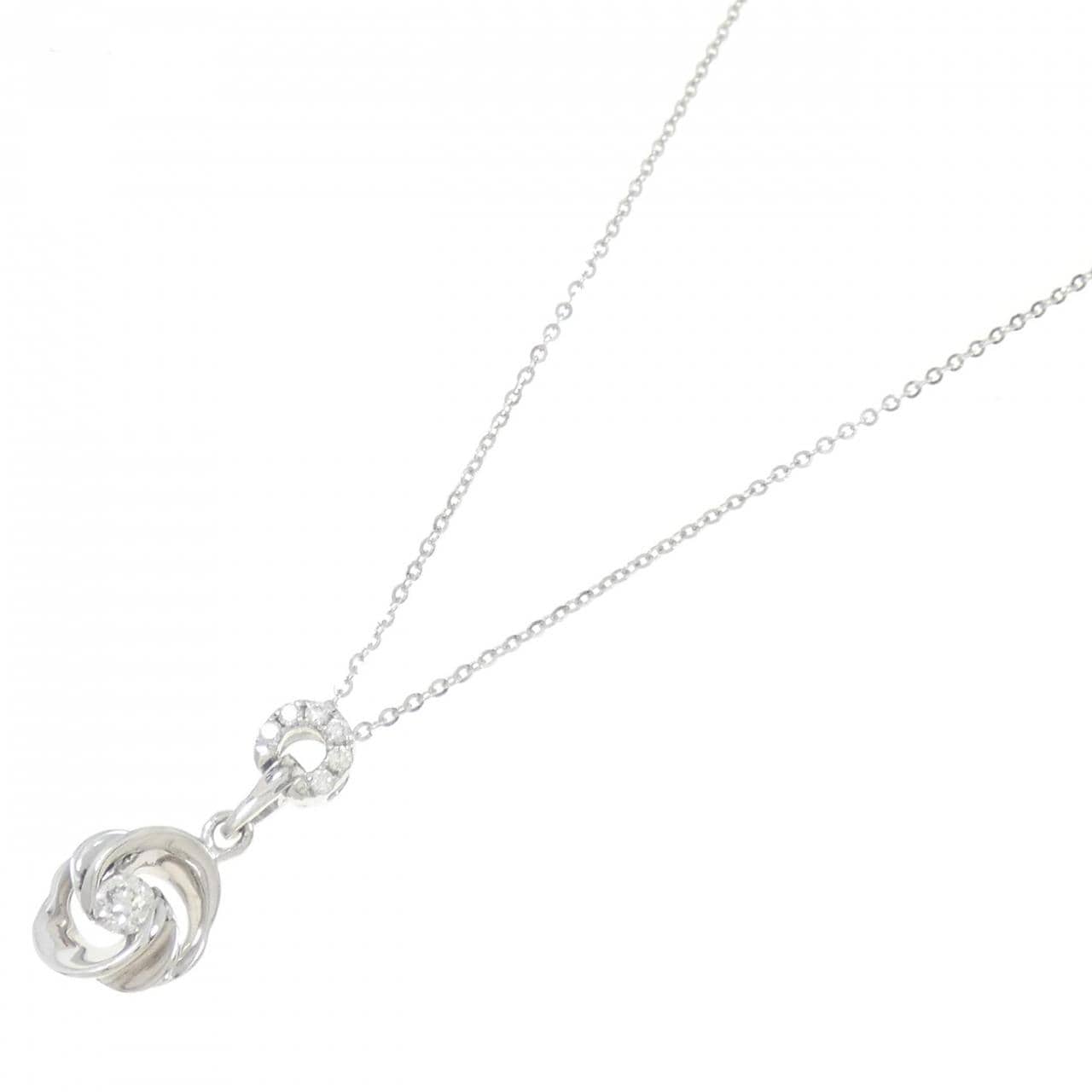 750WG ダイヤモンド ネックレス 0.106CT