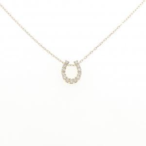 K18YG ホースシュー ダイヤモンド ネックレス 0.15CT