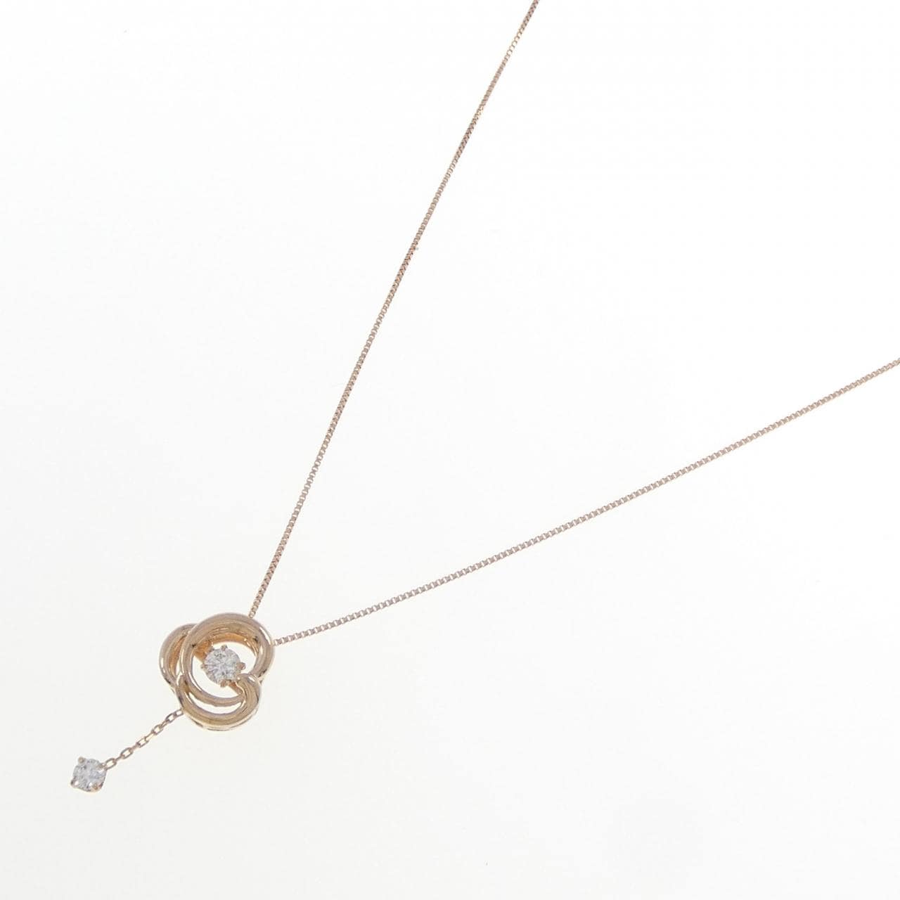 K18PG ダイヤモンド ネックレス 0.13CT