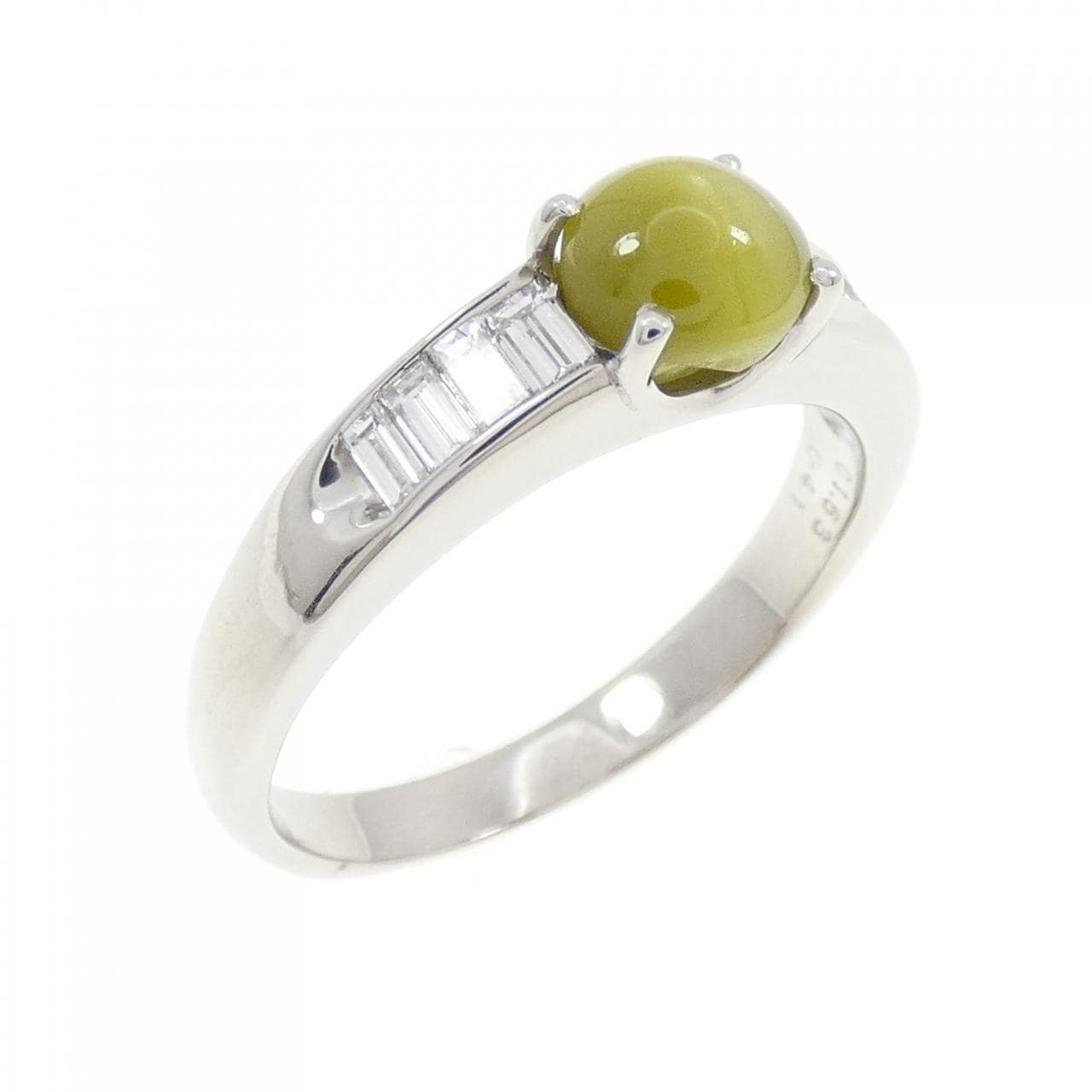 PT900 Chrysoberyl Cat's Eye Ring 1.63CT