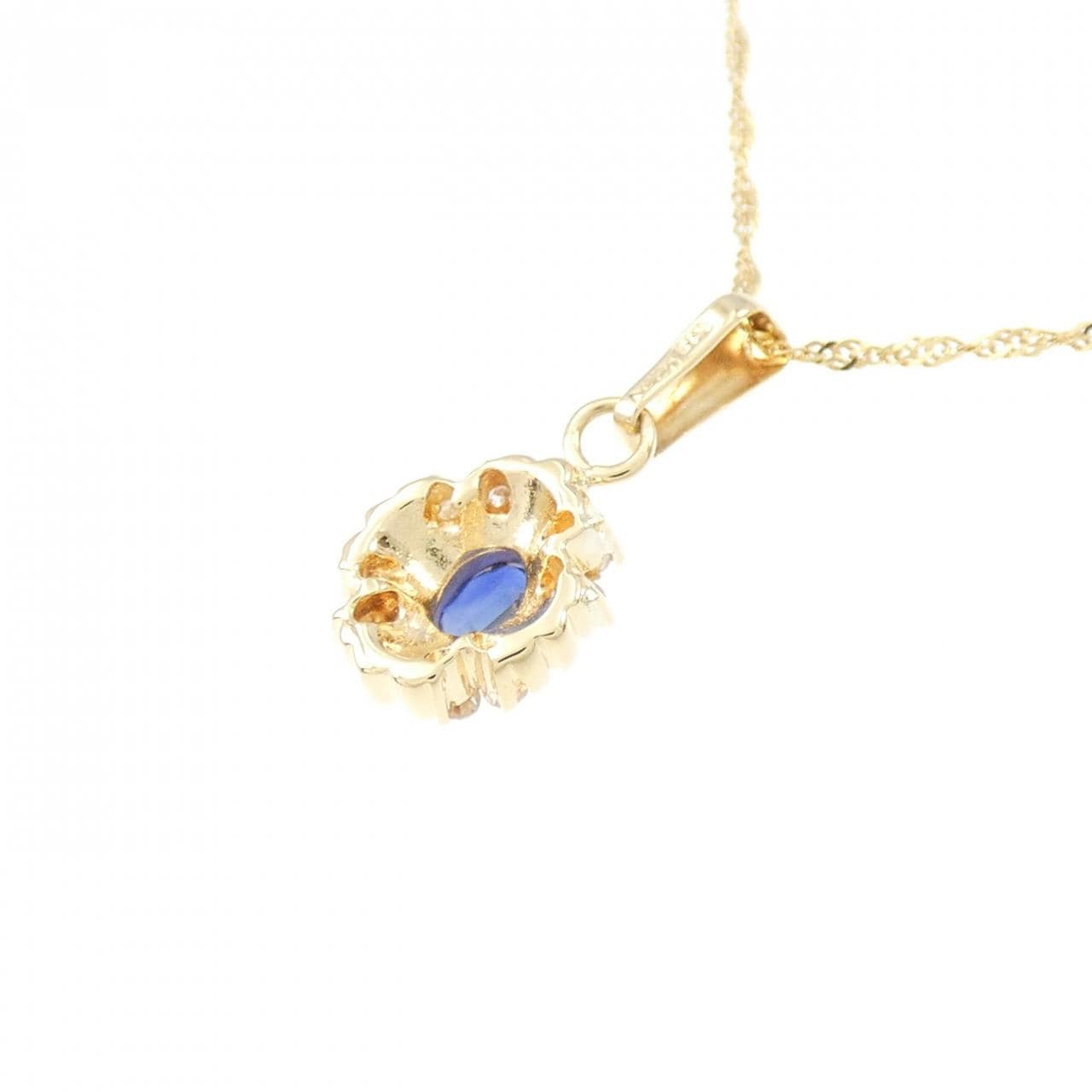 K18YG Sapphire Necklace 0.23CT