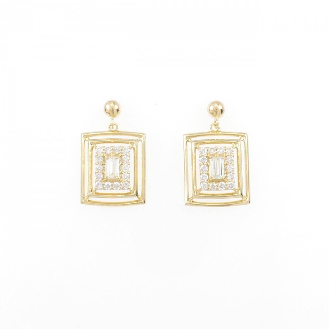 【新品】K18YG ダイヤモンド ピアス 0.30CT
