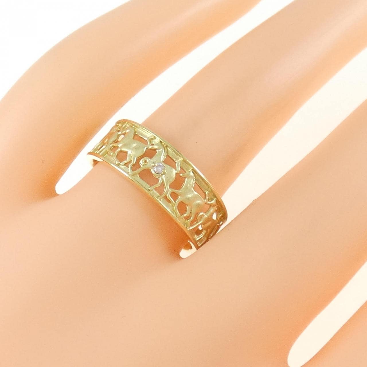 【新品】K18YG ダイヤモンド リング 0.01CT
