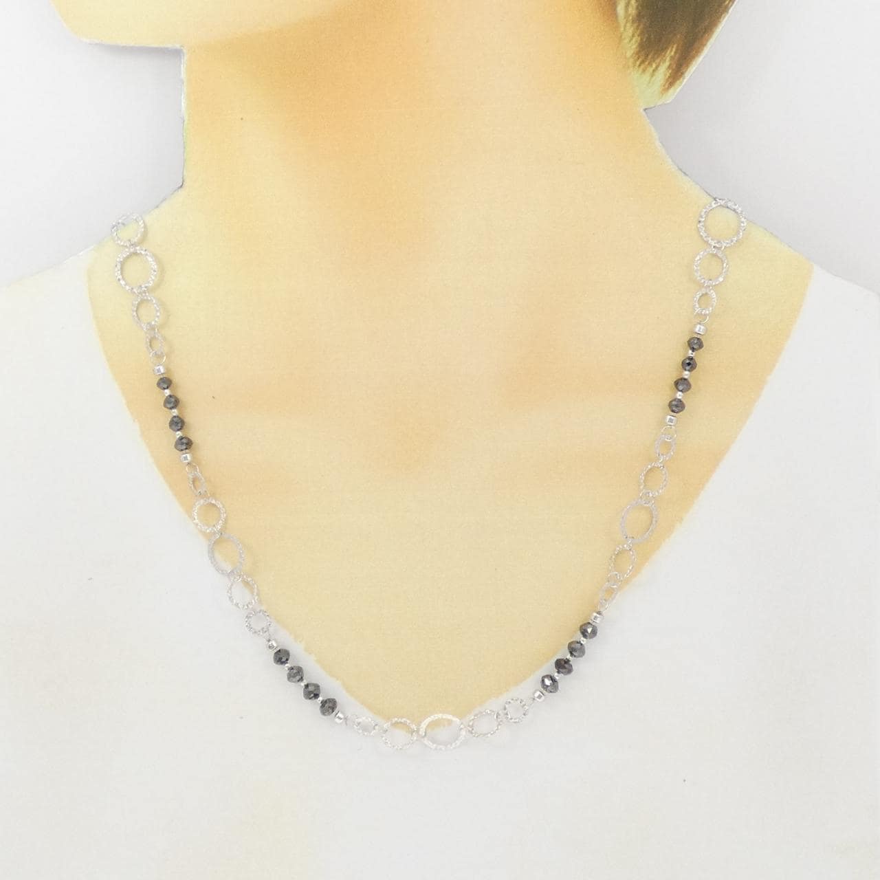 K18WG ダイヤモンド ネックレス 10.0CT