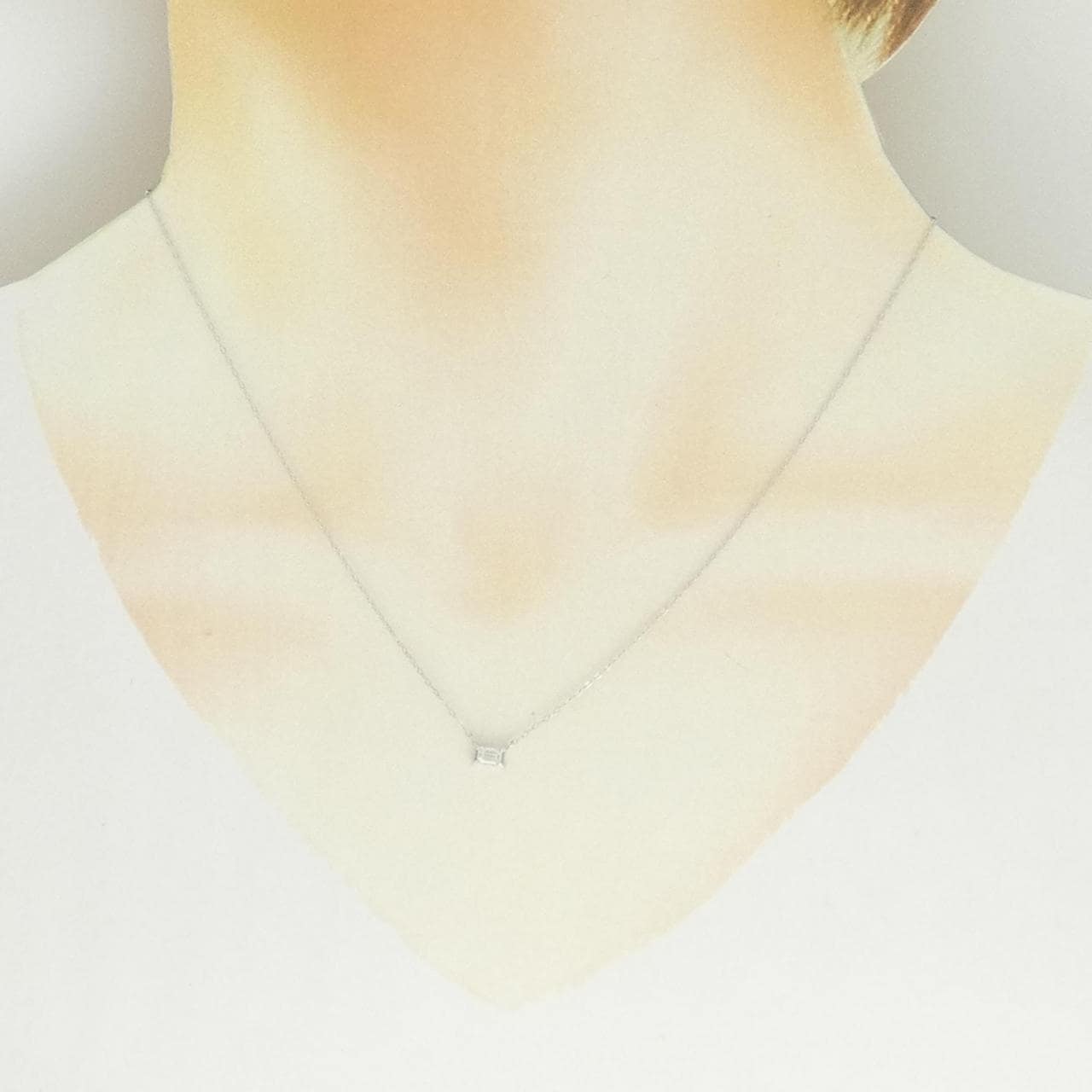 K18WG ダイヤモンド ネックレス 0.20CT
