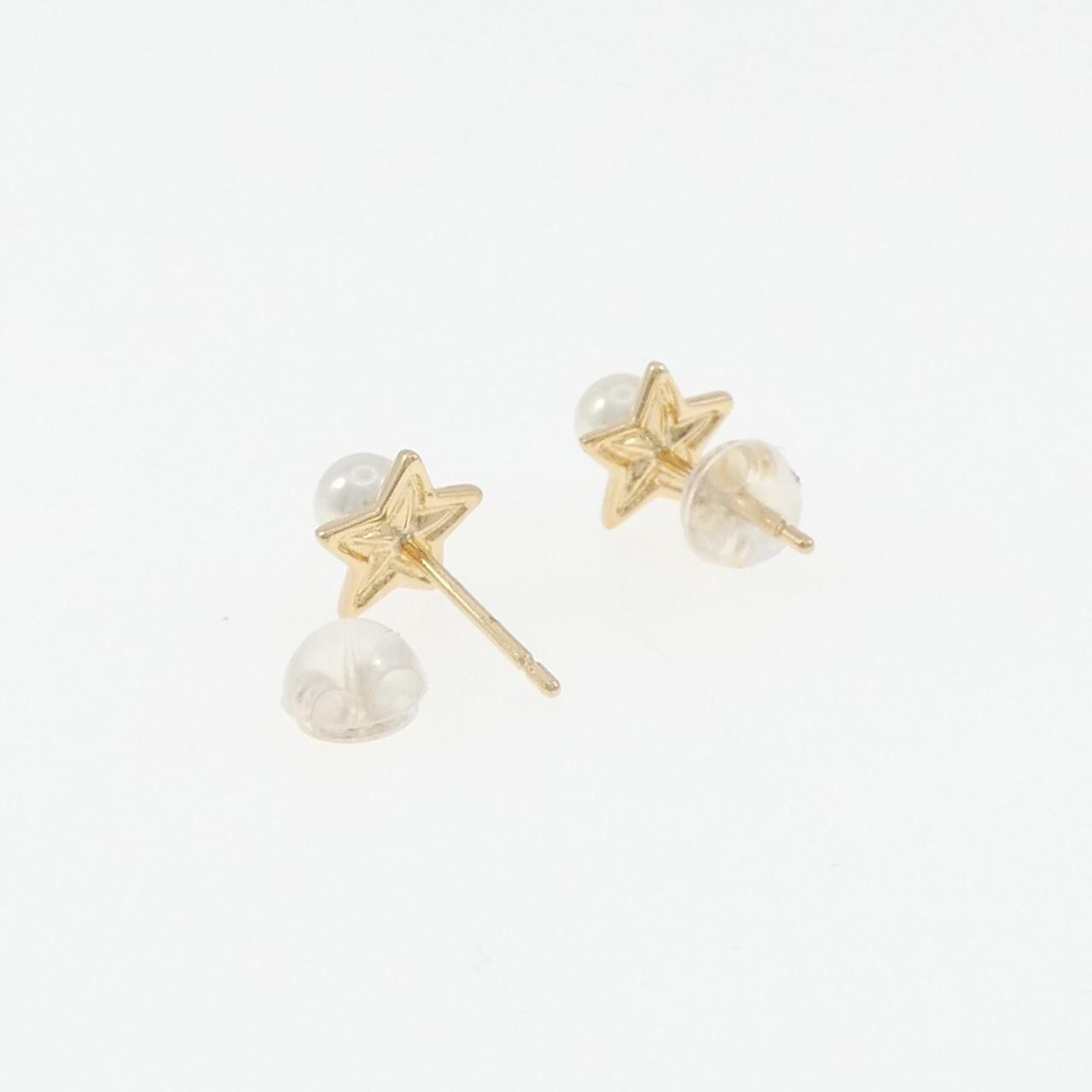 K18YG スター アコヤパール ピアス 4.2mm