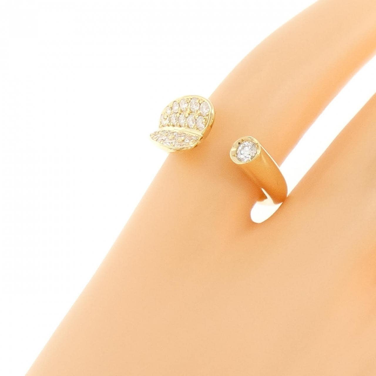 K18YG ダイヤモンド ピンキーリング 0.40CT