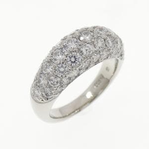 PT900 パヴェ ダイヤモンド ピンキー リング 1.36CT