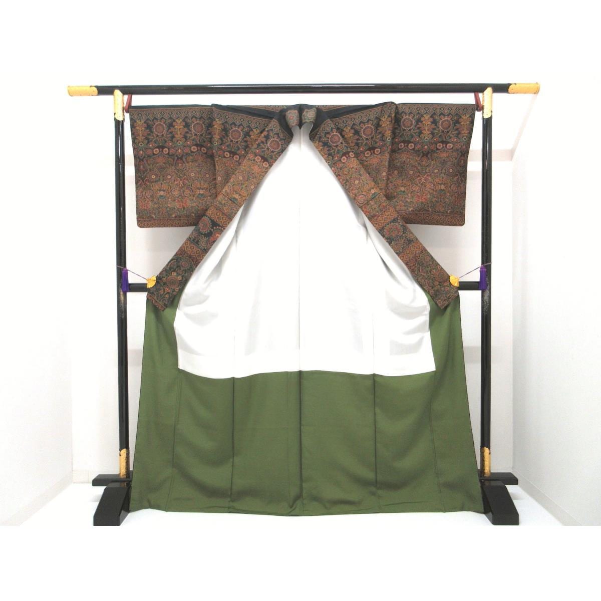 訪問着　染紬　友禅加工