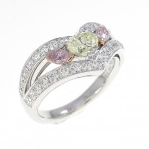 K18WG/K18PG ハート ダイヤモンド リング 0.742CT