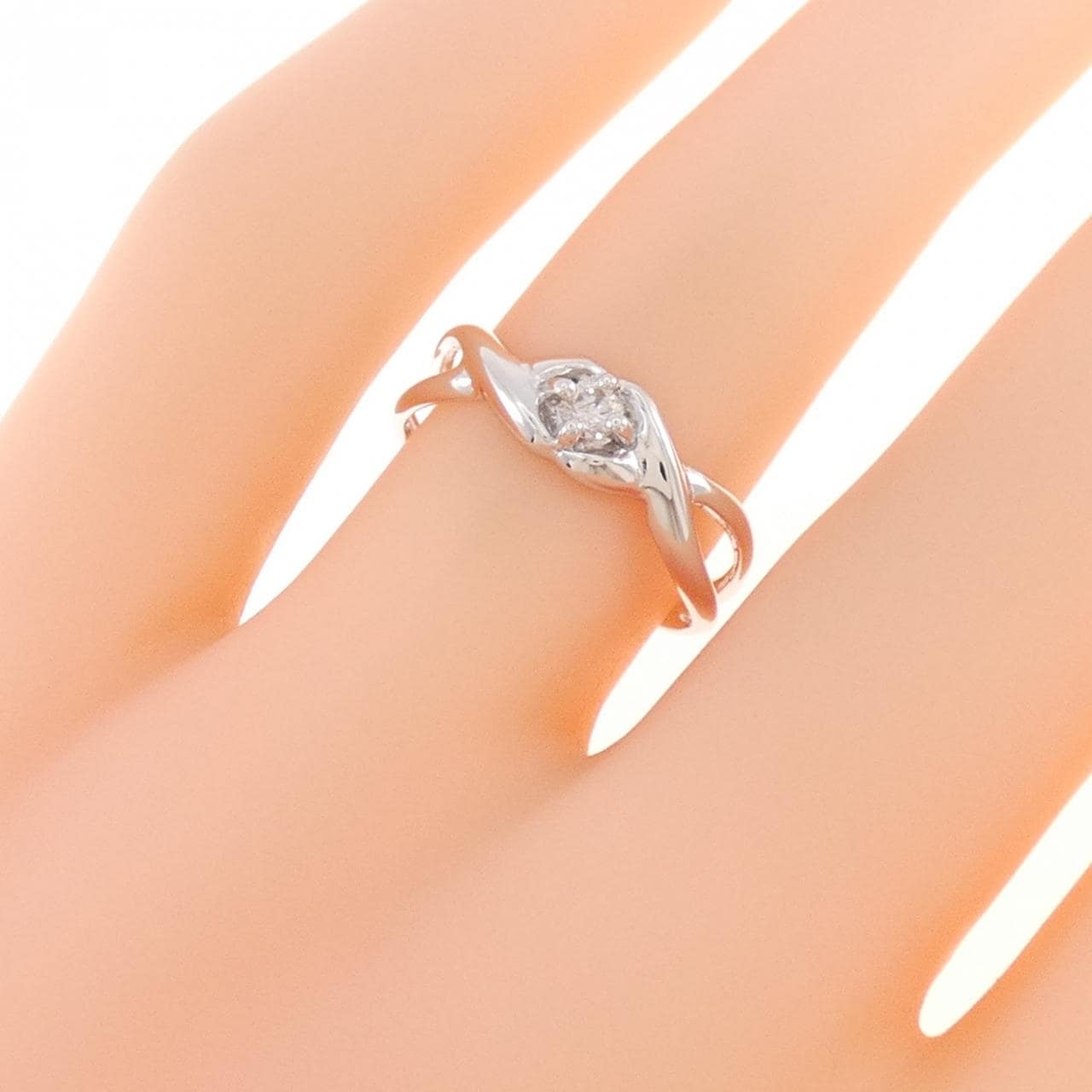 K18WG ダイヤモンド リング 0.08CT