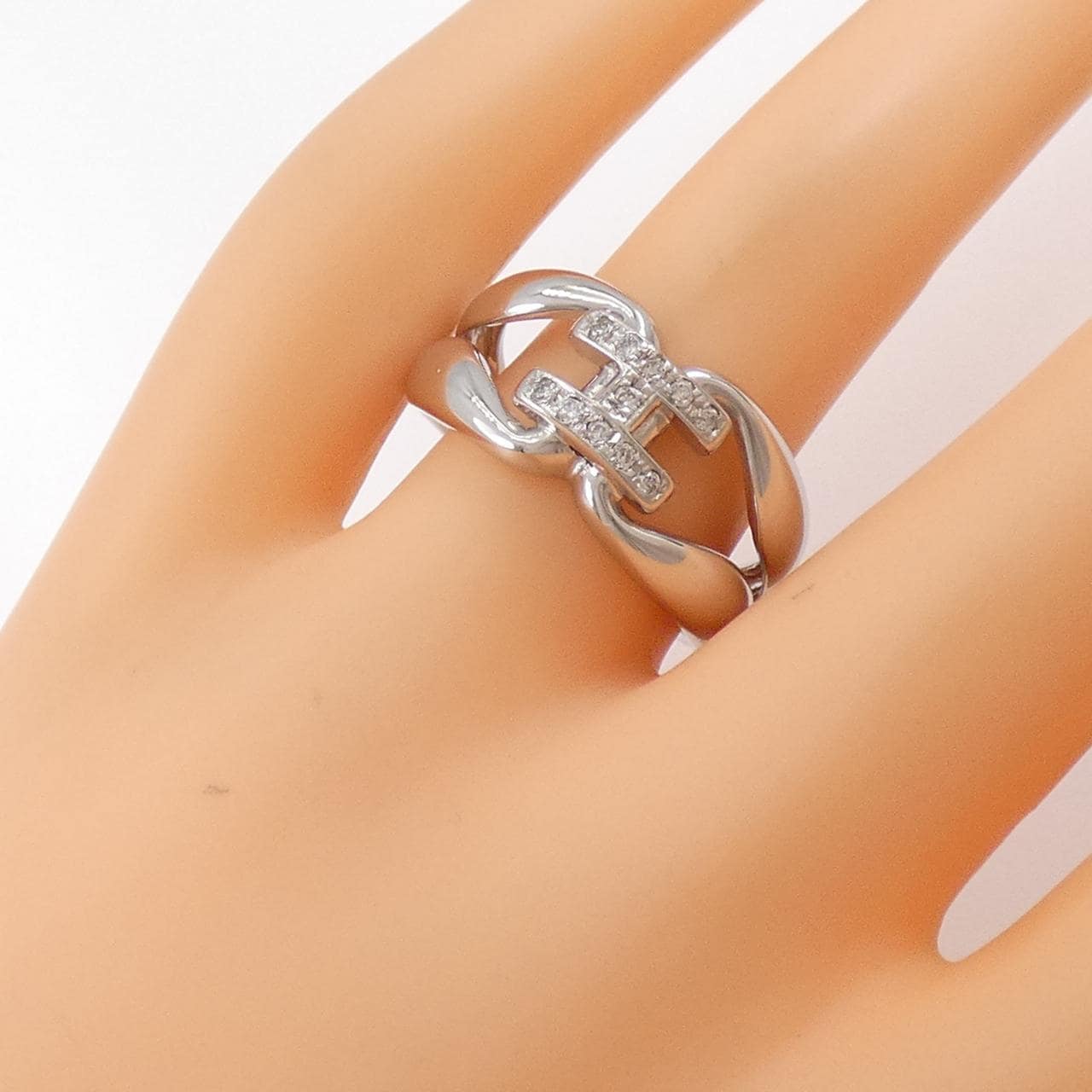 K18WG ダイヤモンド リング 0.11CT