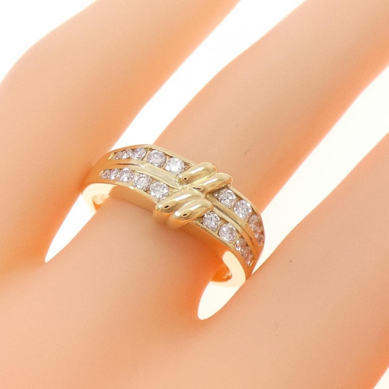 750YG ダイヤモンド リング 0.41CT