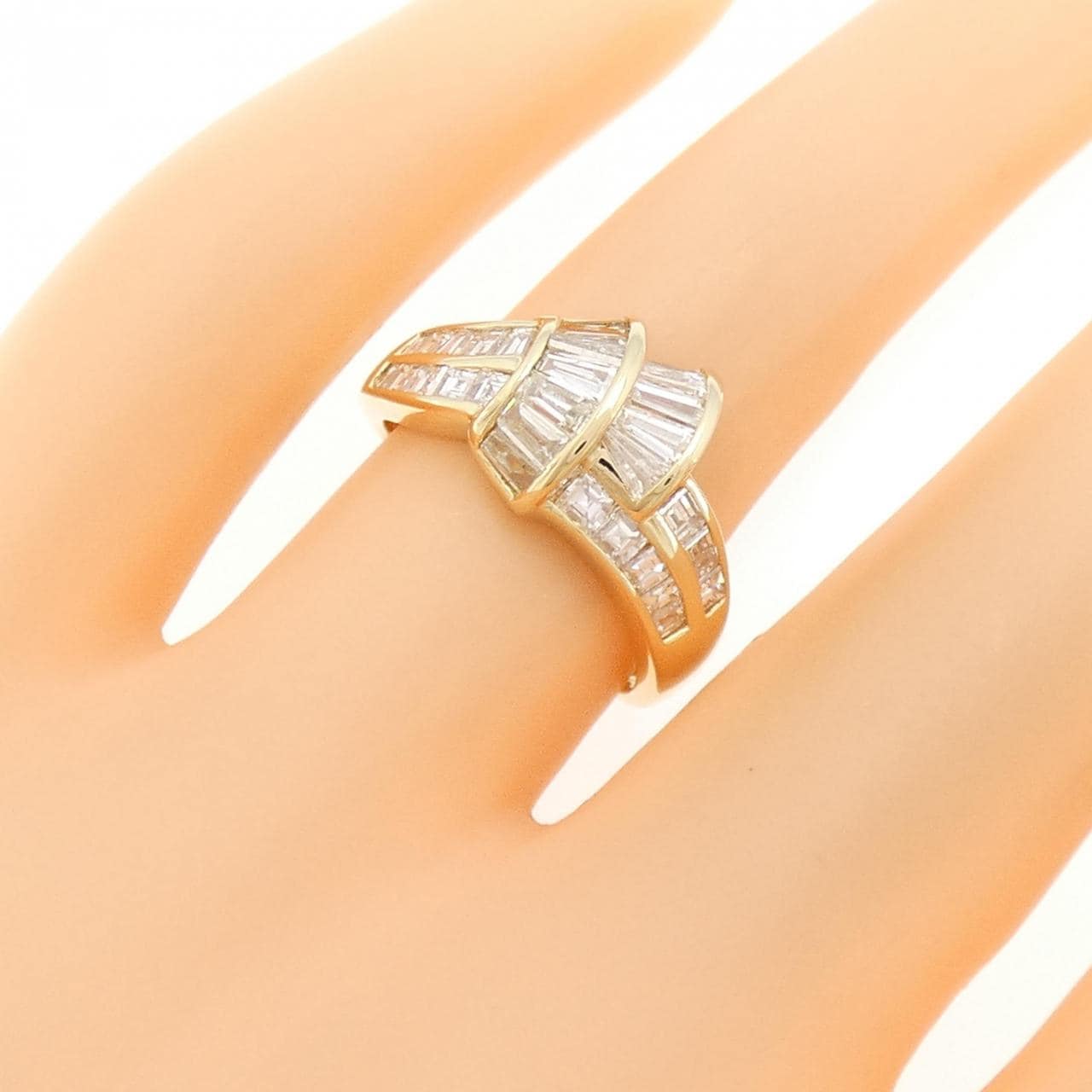 K18YG ダイヤモンド リング 1.36CT