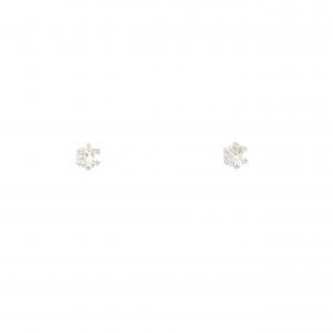 【新品】PT900 ソリティア ダイヤモンド ピアス 0.10CT