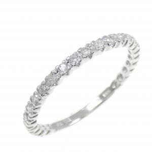 K18WG ハーフエタニティ ダイヤモンド リング 0.30CT