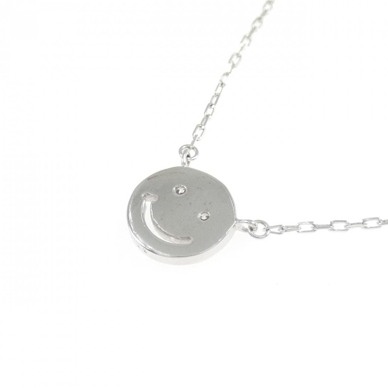 K18WG ダイヤモンド ネックレス 0.02CT
