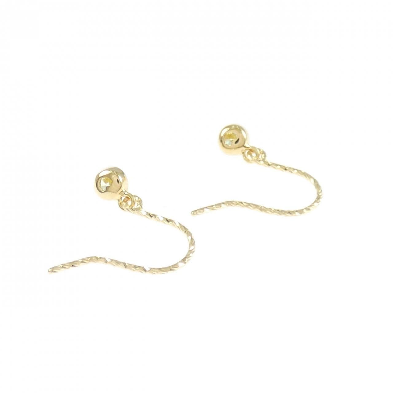 K18YG ダイヤモンド ピアス 0.18CT