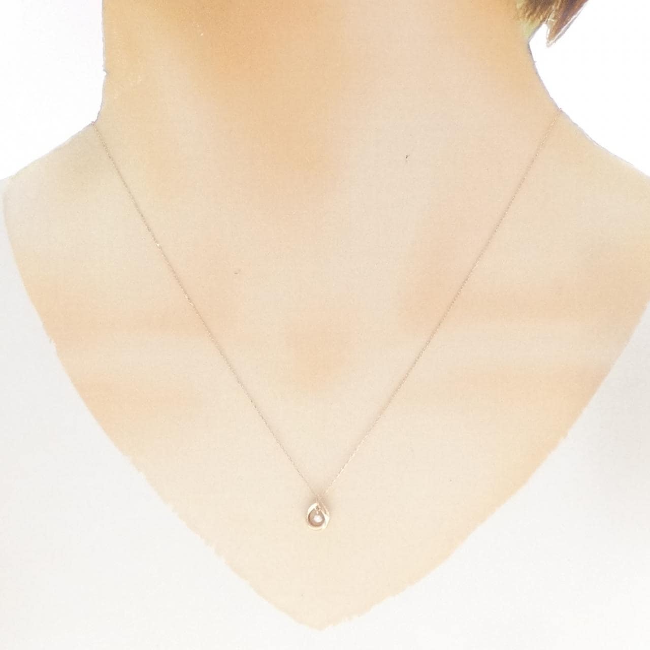 K10PG ダイヤモンド ネックレス 0.03CT