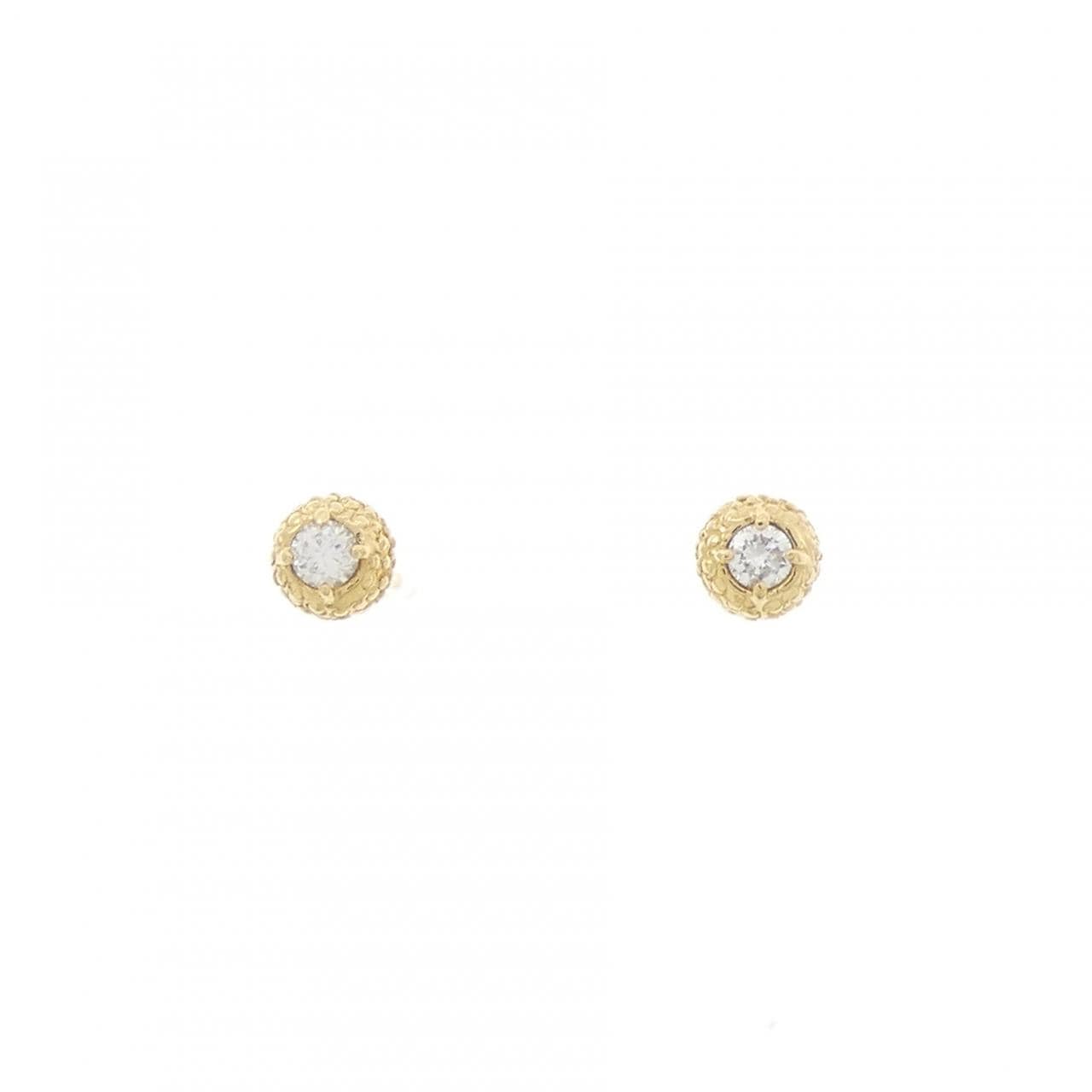 K18YG ダイヤモンド ピアス 0.06CT