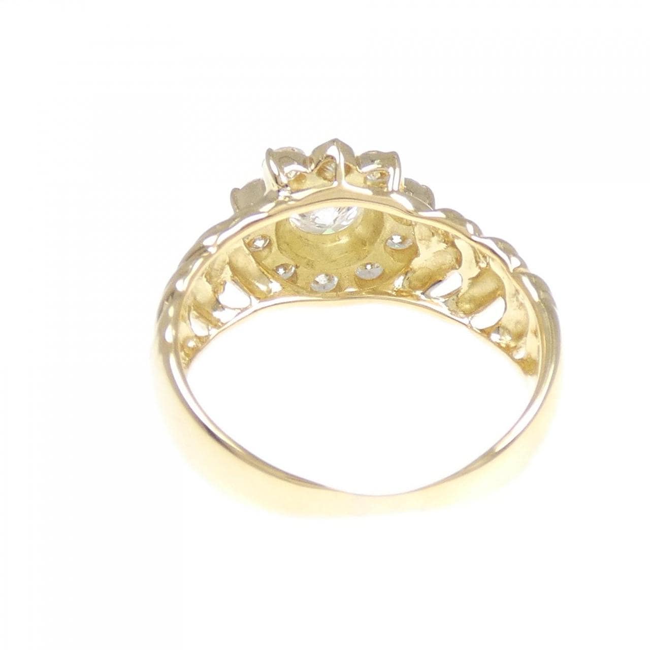 K18YG flower Diamond ring 1.06CT