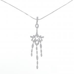 K18WG ダイヤモンド ネックレス 0.78CT