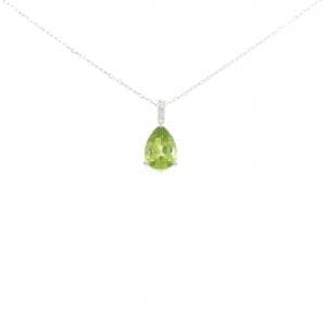 K18WG ペリドット ネックレス 2.66CT