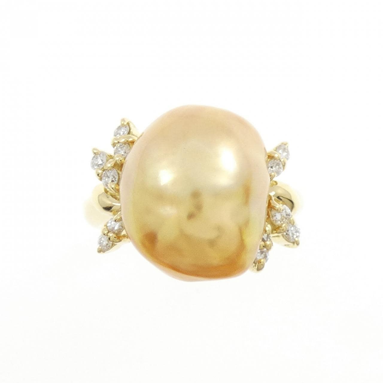 K18YG 白蝶パール リング