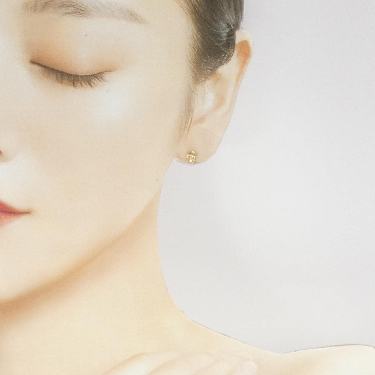 K18YG ダイヤモンド ピアス 0.12CT