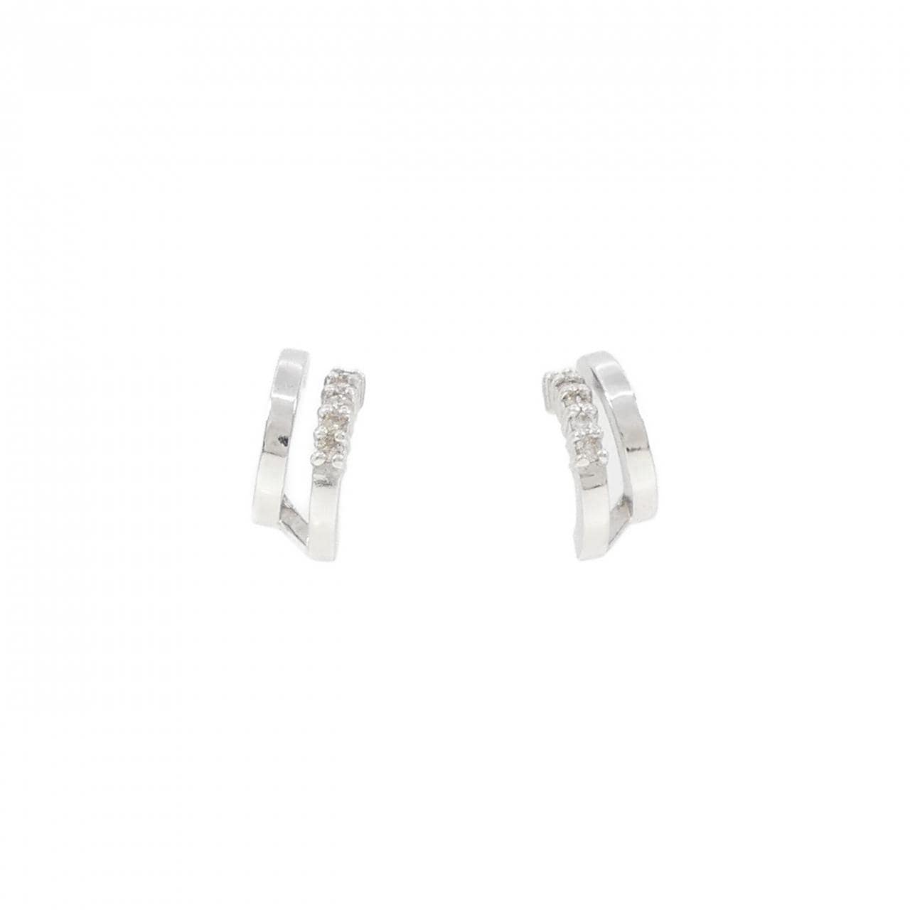 K14WG ダイヤモンド ピアス 0.10CT