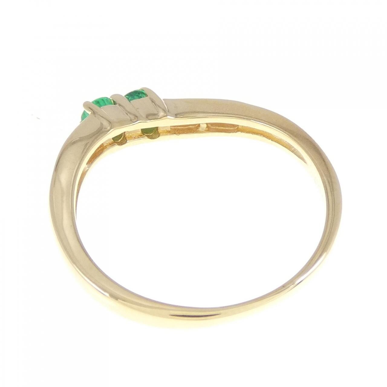 K18YG emerald ring 0.19CT