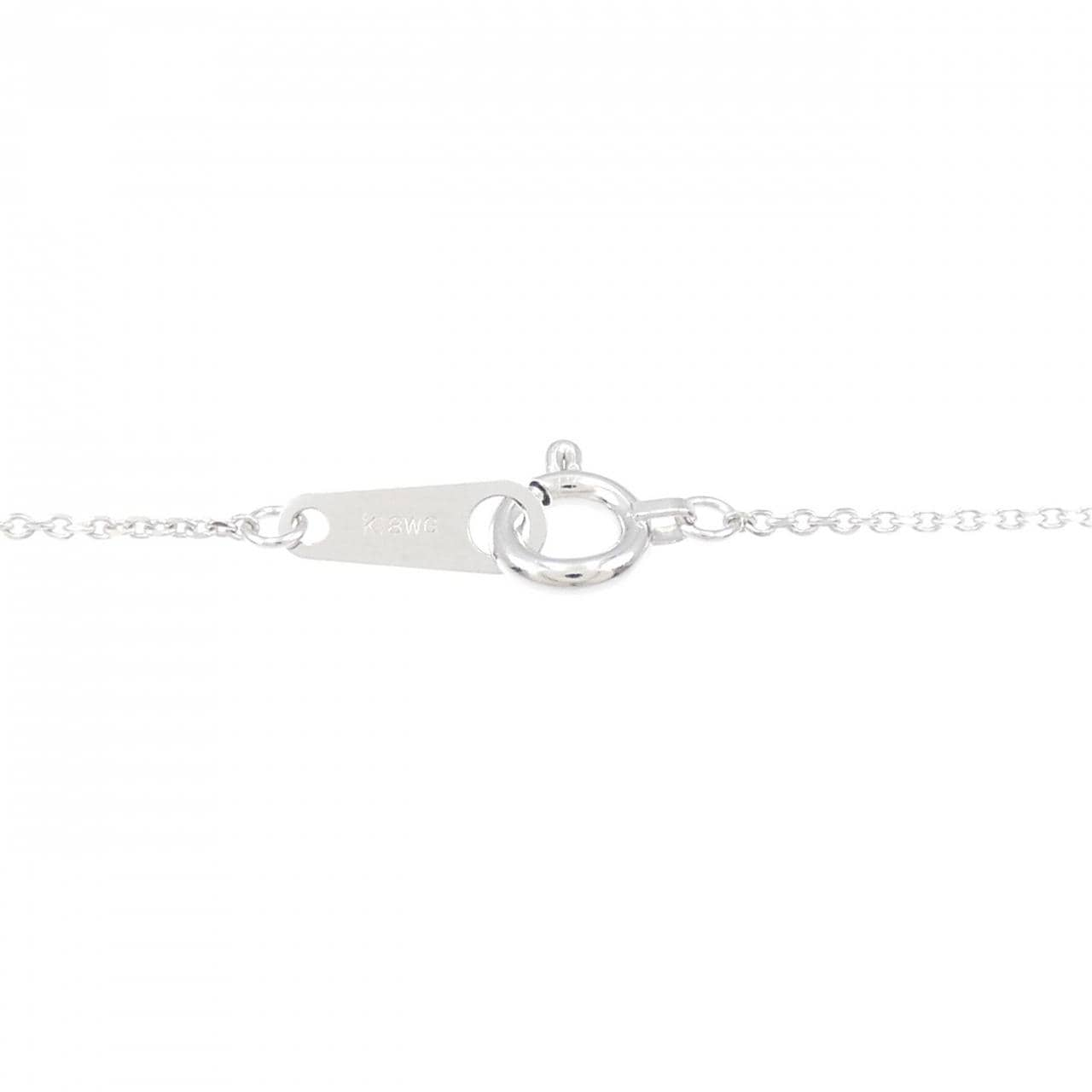 K18WG heart Diamond necklace 0.20CT