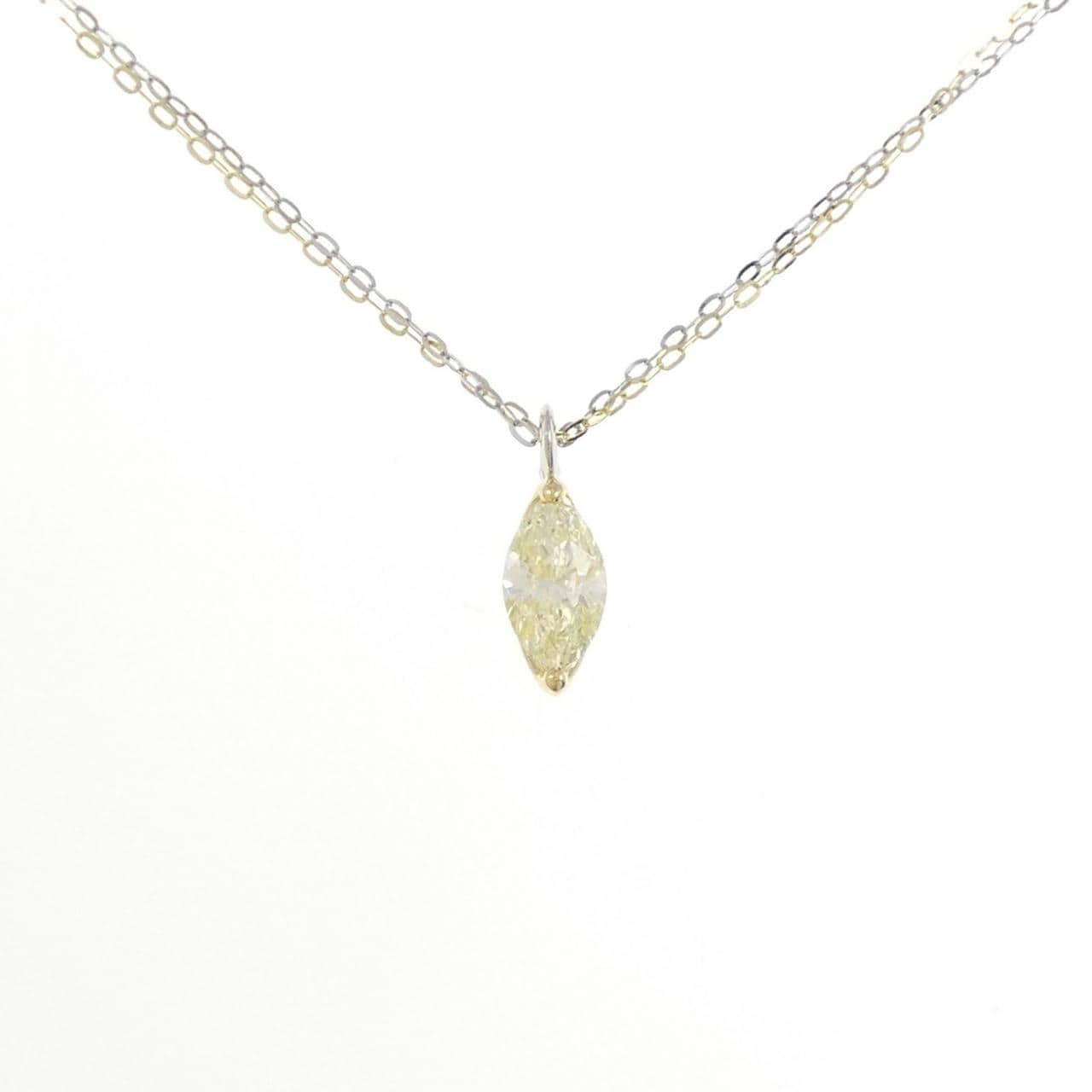 K18YG/PT ダイヤモンド ネックレス 1.008CT