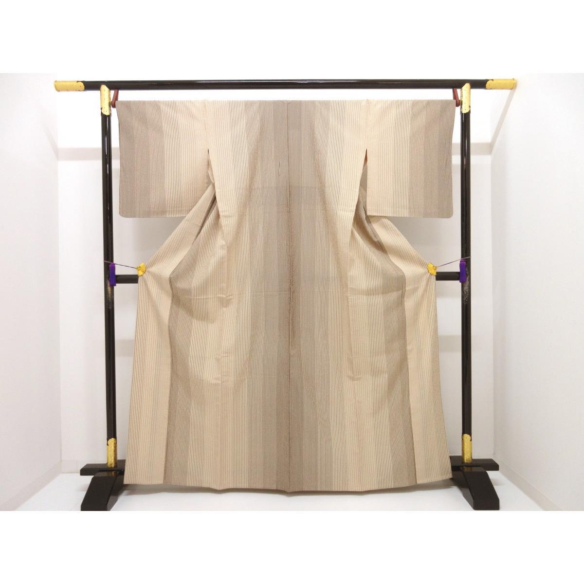 単衣　紬織　ふくれ織