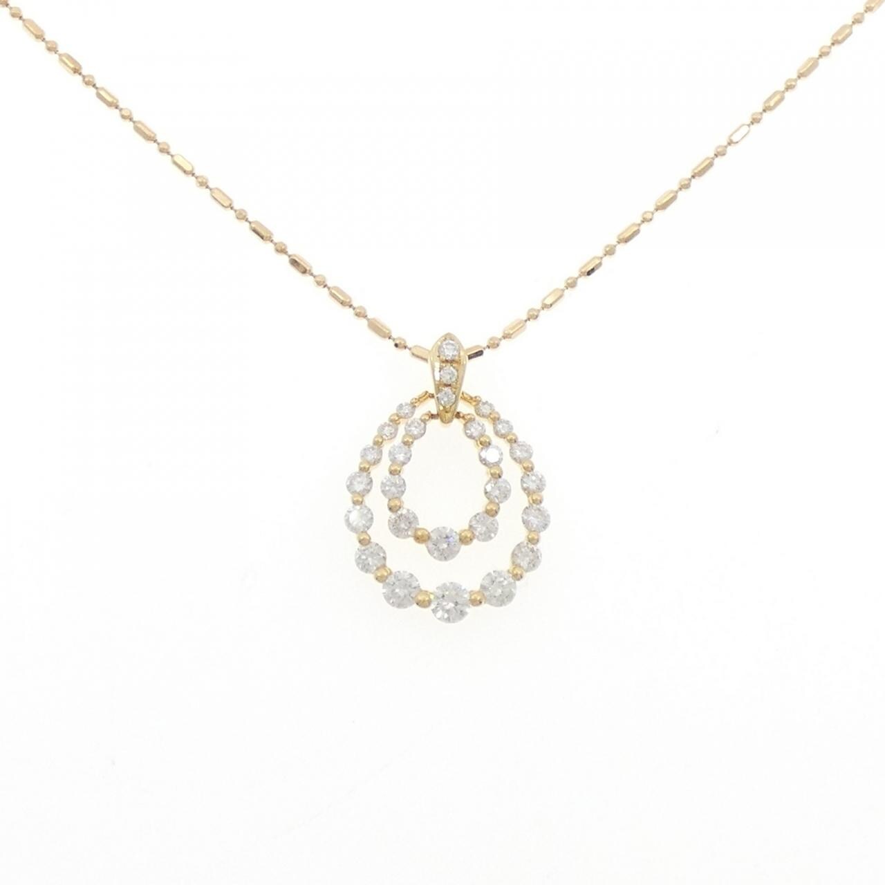 K18YG ダイヤモンド ネックレス 1.02CT