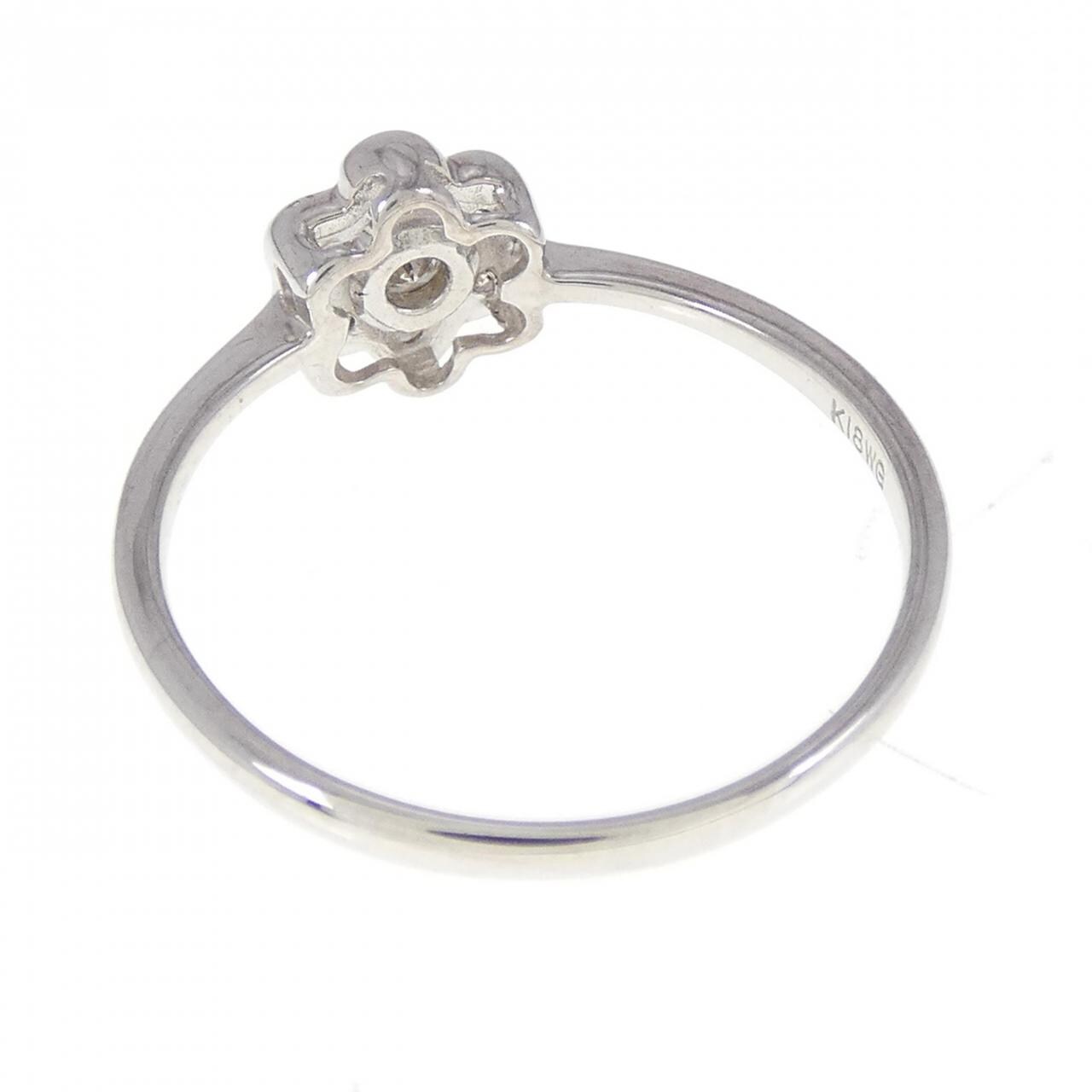 K18WG flower Diamond ring 0.30CT