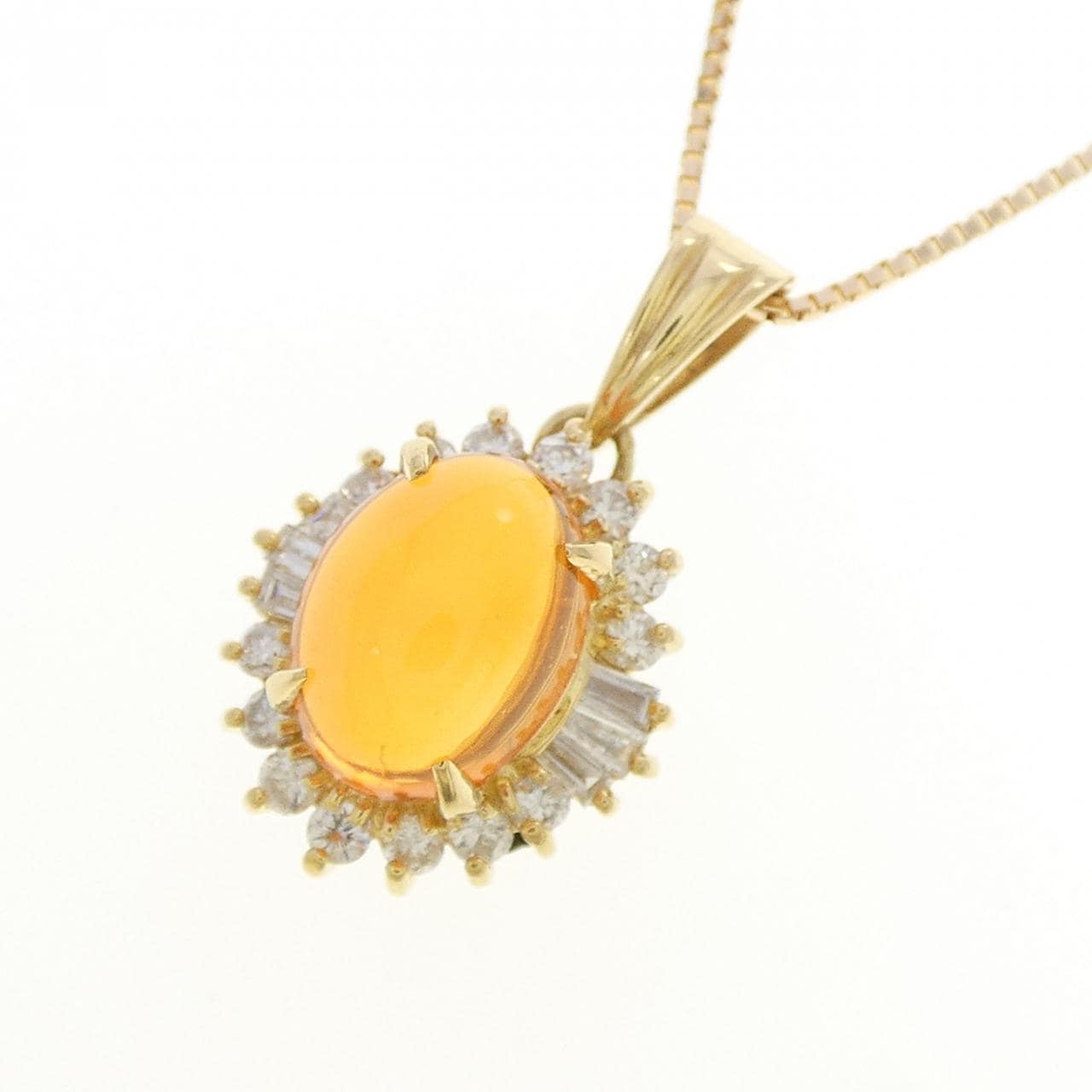 K18YG オパール ネックレス 1.44CT
