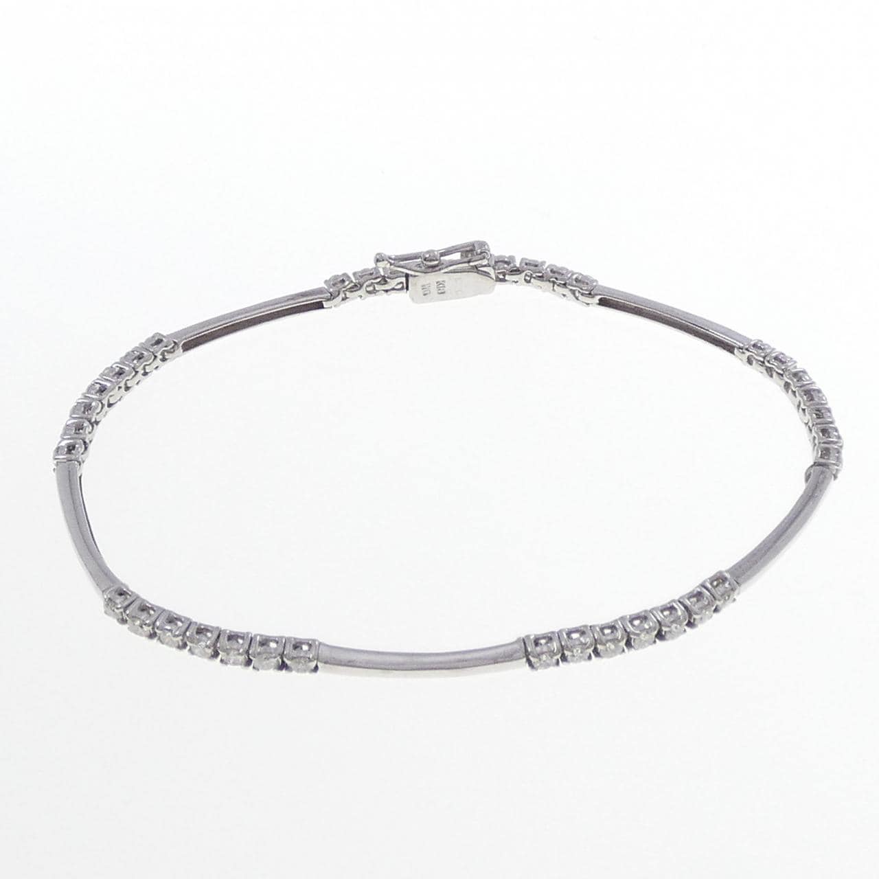 K18WG ダイヤモンド ブレスレット 1.00CT